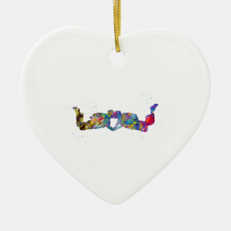 Couple Skydiver Ceramic Ornament