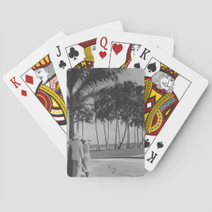 Couple Standing Under Tree Poker Cards