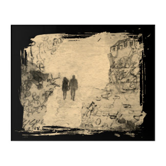 Couple Strolling Acrylic Print