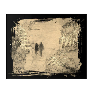 Couple Strolling Acrylic Print