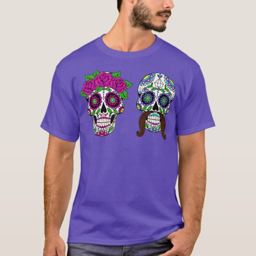 Couple Sugar Skulls T_Shirt