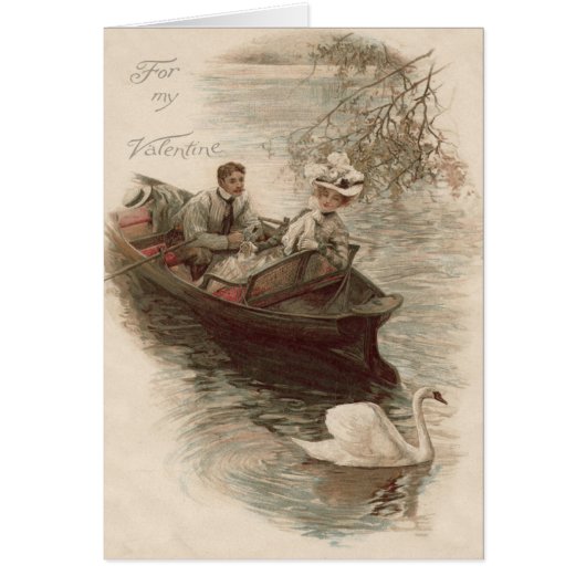 Couple Swan Boat Date Cards (Front)