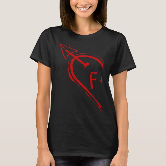 Couple Valentine Heart for Her F 2023 Happy Valent T-Shirt (Front)