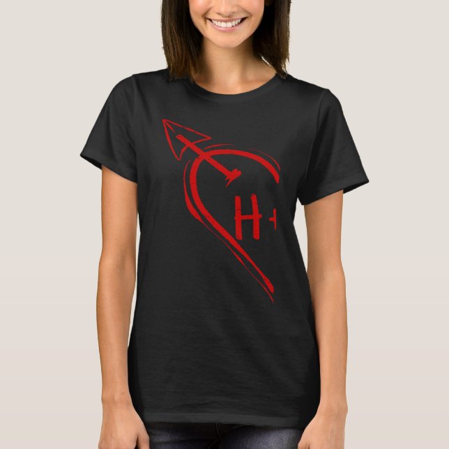 Couple Valentine Heart for Her H 2023 Happy Valent T-Shirt (Front)