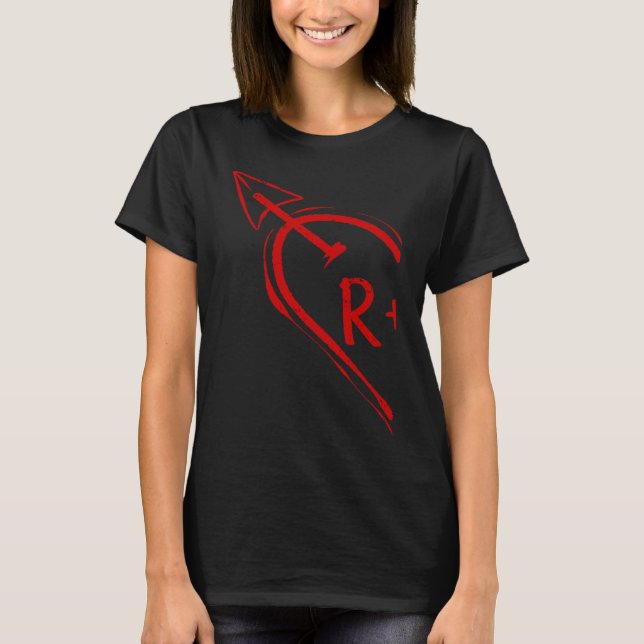 Couple Valentine Heart for Her R 2023 Happy Valent T-Shirt (Front)