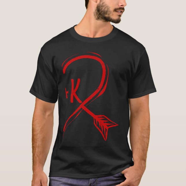 Couple Valentine Heart for Him K 2023 Happy Valent T-Shirt (Front)