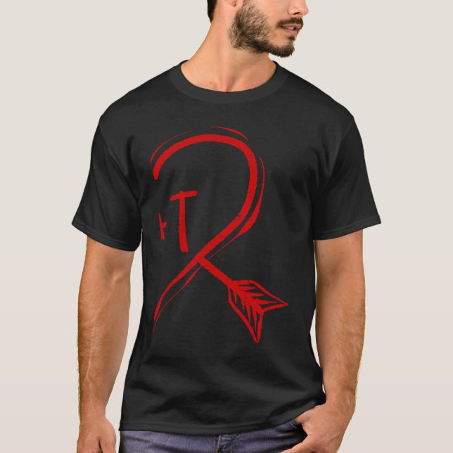Couple Valentine Heart for Him T 2023 Happy Valent T-Shirt (Front)