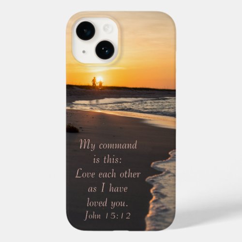 Couple Walking Beach At Sunrise John 15 12 Case_Mate iPhone 14 Case