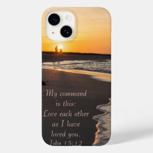 Couple Walking Beach At Sunrise John 15 12 Case-Mate iPhone 14 Case