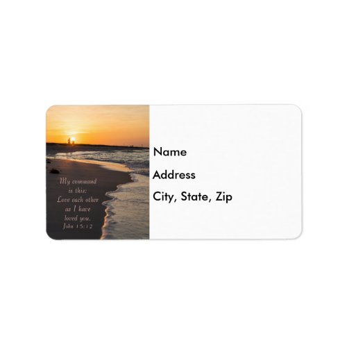 Couple Walking Beach At Sunrise John 1512 Label