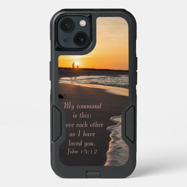 Couple Walking Beach At Sunrise John 15 12 Otterbox iPhone Case (Back)