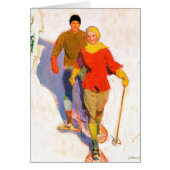Couple Wearing Snowshoes by McClelland Barclay (Front)