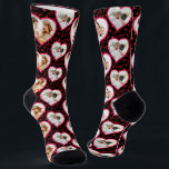 Couple Wedding Anniversary 3 Photo Heart Pattern Socks<br><div class="desc">This unique and thoughtful gift combines the sentimental value of cherished memories with the practicality of a Socks. Featuring 3 heart-shaped photo frames, each holding a special image, this Socks is a stunning centerpiece for any room. making it easy to admire and appreciate the moments captured. Whether as a gift...</div>