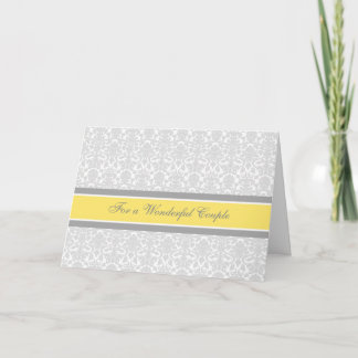 Couple Wedding Congratulations Card Lemon Gray