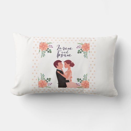 Couple Wedding Lumbar Pillow