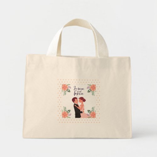 Couple Wedding Mini Tote Bag