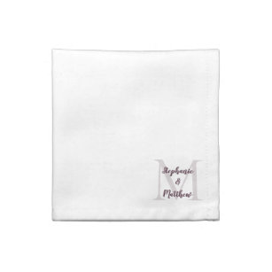 Linen Napkin With Logo or Wedding Names