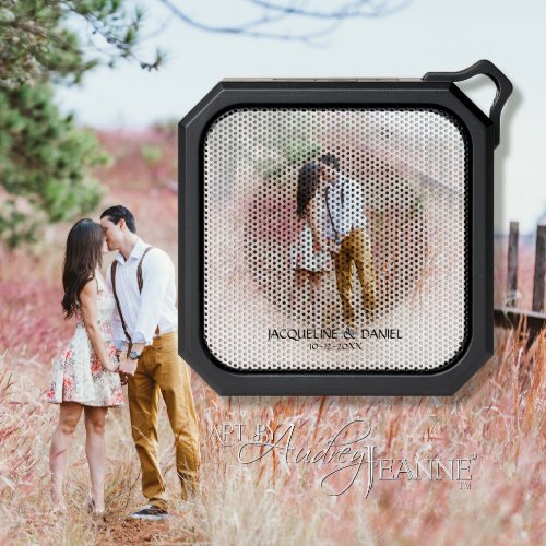 Couple Wedding or Engagement Photograph with Names Bluetooth Speaker