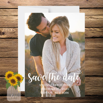 Couple Wedding Photo Save The Date Magnetic Invitation by My_Wedding_Bliss at Zazzle