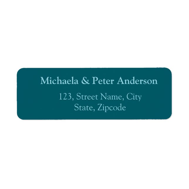 Couple wedding simple minimal return address  label (Front)