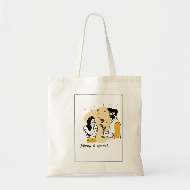 Couple wedding  tote bag (Front)