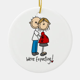 Couple We're Expecting T-shirts and Gifts Ceramic Ornament