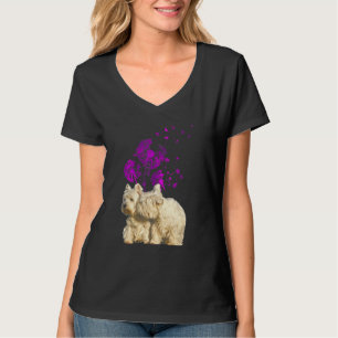 Couple Westies Dandelion Valentine's Day T-Shirt
