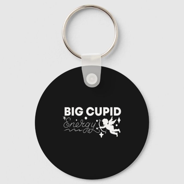 Couple Wife Husband Big Cud Energy Valentines Da  Keychain (Front)