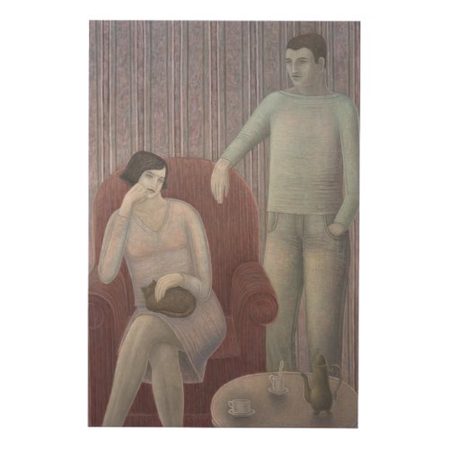 Couple with Cat 2008 Wood Wall Decor
