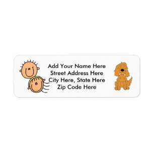 Couple With Dog Label