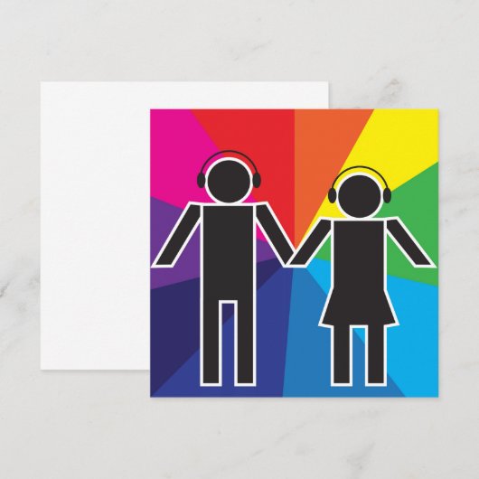 Couple with Headphones (Front/Back)