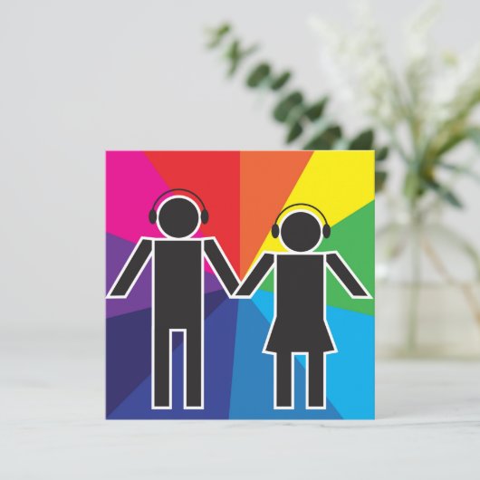 Couple with Headphones (Standing Front)