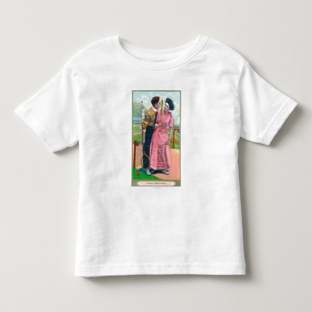 Couple with Tennis GearSame Old Racket Toddler T-shirt (Front)