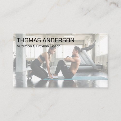 Couple Working Out  Fitness Training Business Card
