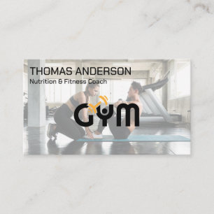 Couple Working Out   Fitness Training   Gym Business Card