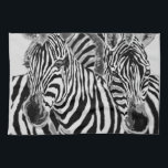 Couple Zebra Kitchen Towel<br><div class="desc">Couple Zebra Kitchen Towels Zebras MIGNED Painting</div>