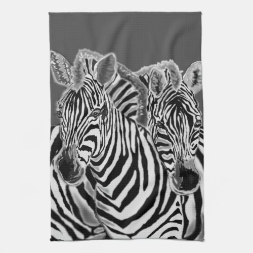 Couple Zebra  Kitchen Towel _ Choose Color