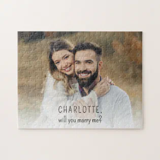 Couples 1 Photo Will You Marry Me Jigsaw Puzzle