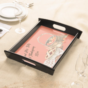 Couple's 1st Thanksgiving Customizable Serving Tray