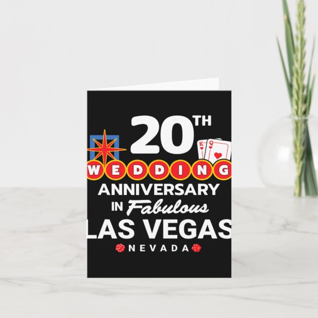 Couples 20th Anniversary - Vegas 20th Wedding Anni Card (Front)