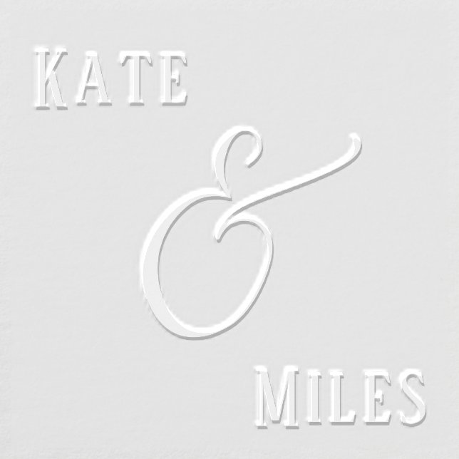 Couples Ampersand Wedding Stationery Embosser (Design)