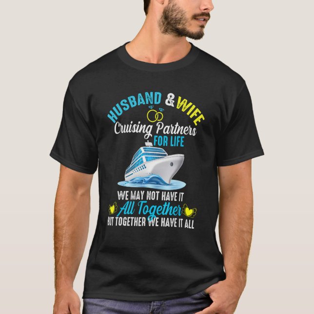 Couples Anniversary 2023 Cruise Trip Husband Wife  T-Shirt (Front)