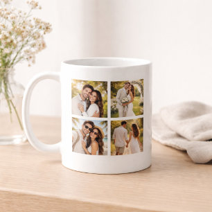 Couples Anniversary Gift Photo Collage Coffee Mug