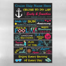 Couples Anniversary or Honeymoon Cruise To Do List Magnetic Dry Erase Sheet