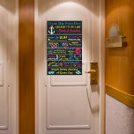 Couples Anniversary or Honeymoon Cruise To Do List Magnetic Dry Erase Sheet<br><div class="desc">Decorate your cabin ship door with this fun stateroom door marker. Custom cruise magnet featuring bucket list of things to do while on your cruise. Personalize with your ship name, couple's names, dates, type of itinerary, and if it's your honeymoon or anniversary. Please note: Not all ship's doors are magnetic....</div>