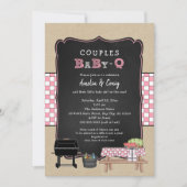 Couples Baby Q, girl BBQ baby shower Invitation (Front)