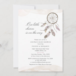 Couples Baby Shower Boho Chic Dream Catcher Invitation