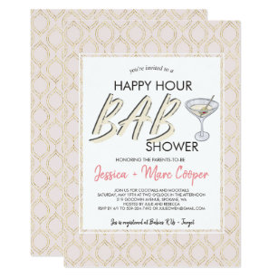 baby 5 hour shower Zazzle Invitations   Happy Hour