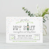 Couples Baby Shower | Happy Hour Invitation (Standing Front)