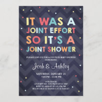 Couples Baby Shower invitation Coed Shower Joint